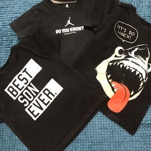 Black toddler shirts